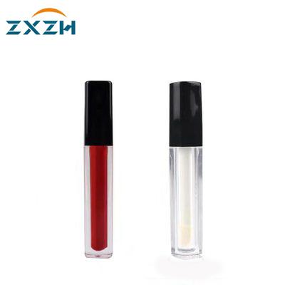 China 2020 Clear Mini Square Clear Lipgloss Tube 2ml Plastic Packaging Containers With Black Magic Wand for sale