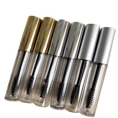 China 3.5ml 10ml matte silver luminous mascara mascara tube eco-friendly empty mascara tube container for sale