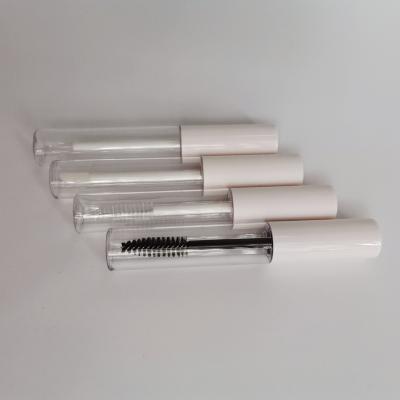 China Fashionable Hot Selling Big Capacity Mascara Tubes Cylinder Bottle Mascara Container White Clear Frosted Tube for sale