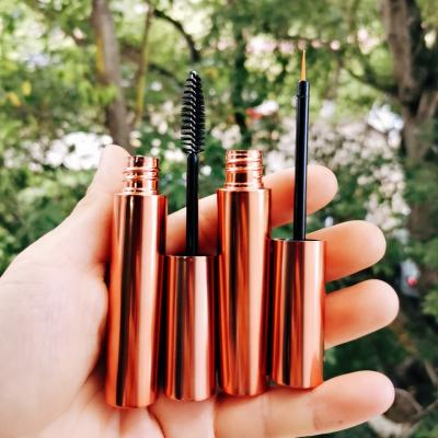 China Custom High Quality 10ml Rose Gold Plastic Empty Mascara Metallic Tube Eyeliner Container for sale