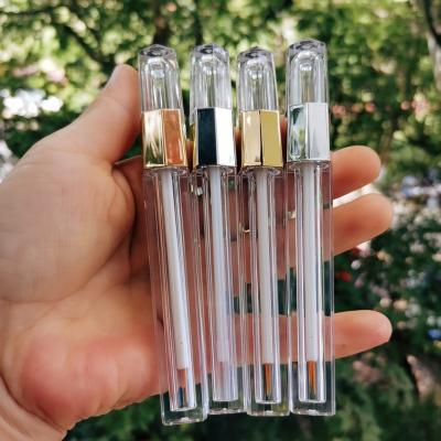 China Clear 4ml plastic square eyelash serum plastic tube cosmetics eyeliner/eyelash enhancer liquid tube/bottle for sale