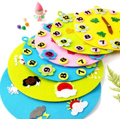 China 2022 Hot Selling Cartoon Children's Room Wall Hanging Children's Enlightenment DIY Puzzle Felt Toys for sale