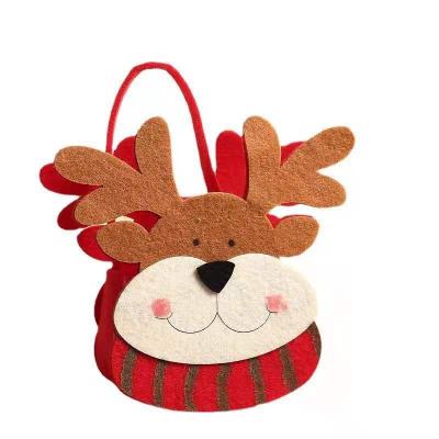 China Handmade Christmas Now-woven Christmas Candy Bag Felt Fashion Christmas Decoration Christmas Gift Bags for sale