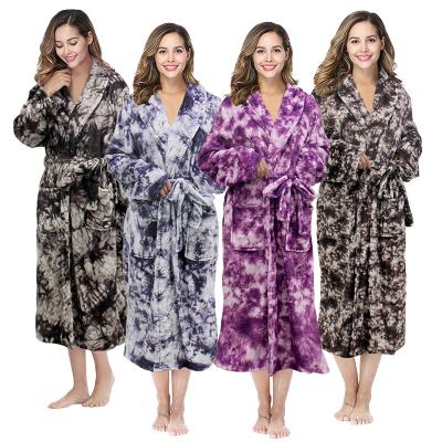 China QUICK DRY Whole sale luxury 100% polyester soft and breathable coral fleece thick bathrobe men Hotel Robe Women's Sleepwear Dressing for sale