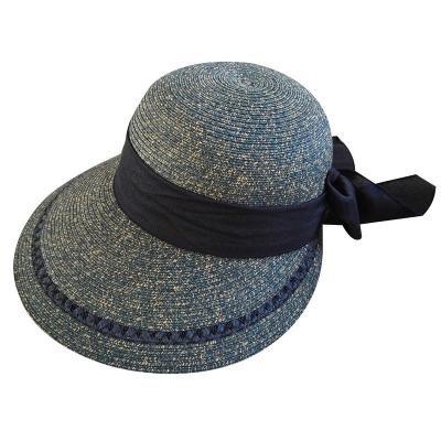 China Striped Paper Straw Baseball Hat For Women Sun Protection Hat for sale