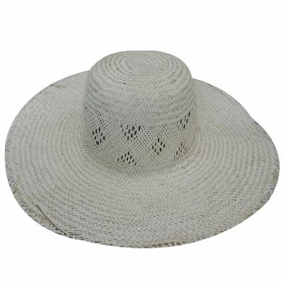 China Unfinished Palm Straw Hat Body Striped Hat Hood Straw Hat for sale