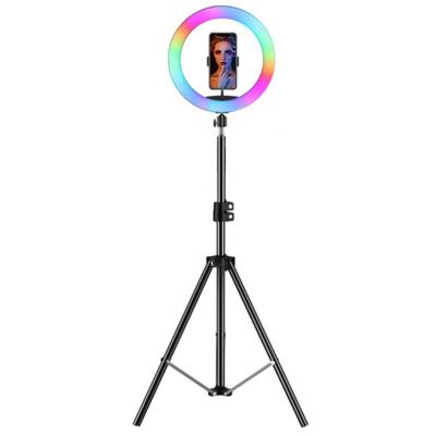 China Mini Rgb Photography Lighting 8 inch 10 inch 12 inch Led RGB Selfie Ring Light with Tripod and Bracket for sale