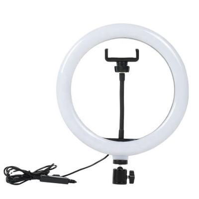 China Mini Portable Mini 10 Inch 26cm Optional Lighting Dimmed Color LED Video Ring Light Tripod for sale