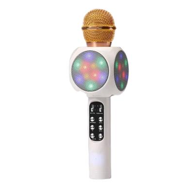 China WS1816 Noise Reduction Handheld High Quality Karaoke Microphone Wireless Condenser Microphone with Colorful Lights for sale