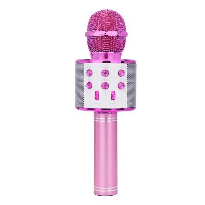 China Handheld Microphone WS858 Blue Tooth Karaoke For Music Playing Speaker KTV Singing Song Handheld Portable Microphone WS858 Wireless Microphone for sale