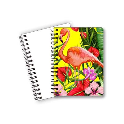 China 3d Spiral Spiral Customized Mini Lenticular Flamingo Spiral Notebook Stationery Set for sale