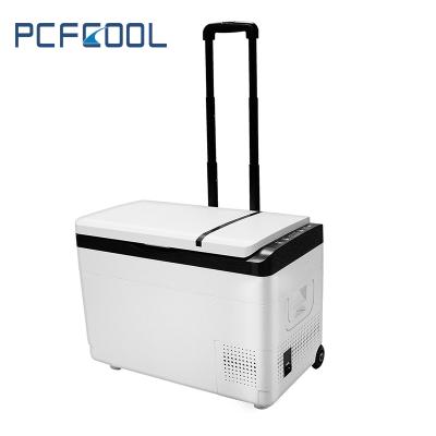 China Keep Goods New Design Model Mini Portable Car Fridge Cooler With Wheels Compressor Car Fridge Freezer Cooler 31L for sale