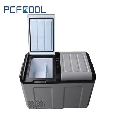 China Good Latest Design Dual Zone Temperature Cooling and Freezing Car Fridge Mobile Camping Mini Fridge with CE Certificates for sale