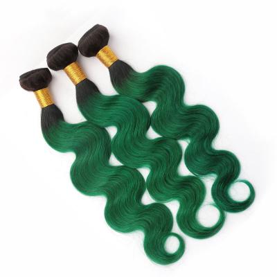 China Body Wave Best Selling T1b / Green Body Wave Virgin Hair Bundles Sew In Weave Unprocessed Machine Made Virgin Remy Hair for sale