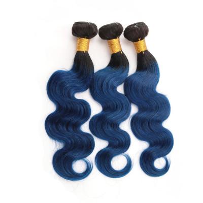 China Body Wave Best Selling T1b / Blue Body Wave Virgin Hair Bundles Sew In Weave Unprocessed Machine Made Virgin Remy Hair for sale