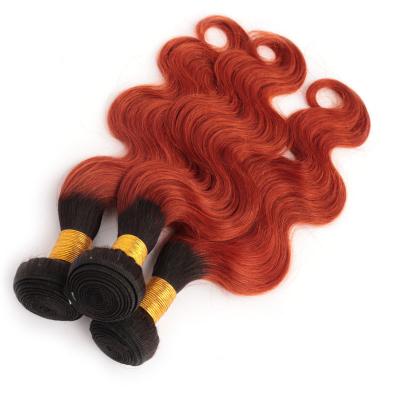 China Body Wave Wholsale Hair Products T1b Colred Orange 10-30 In Bundles Brazilian Virgin Hair Body Wave Hair Weave Straight Cuticle Aligned for sale