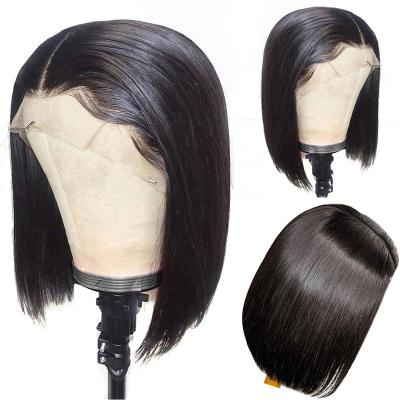 China Good Selling Blonde Wig Straight Various Sizes Products Braided Wigs 13x4 Bob Human Lace Straight Wig for sale