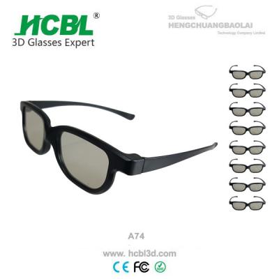 China Eco - Freindly Real D 3D Glasses Circularly Polarized Logo Printed for sale