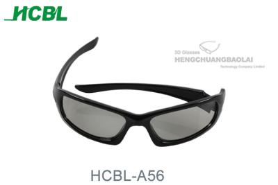 China Black frame unique design 3d glasses used in movie theaters , customized logo for sale