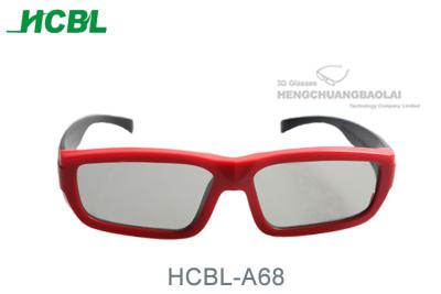 China Reddish black frame Linear Polarized 3D glasses for IMAX 3D movie / 3D TV for sale