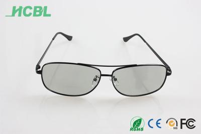 China Matal Frame Circular Polarized 3D Glasses Customization Logo Black Color for sale