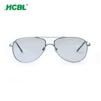 China Folding Circular Polarized 3D Glasses Silvery Metal Frame Easy To Fall Off for sale