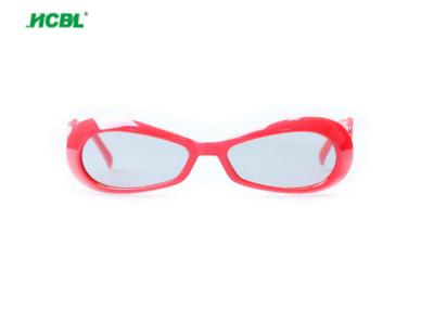 China Durable Polarized 3D Glasses Red Color Lucid Plastic Frame For Kids for sale