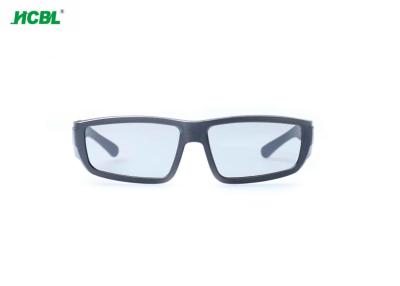 China Passive Circular Polarized 3D Glasses Plastic Frame With Black Color for sale