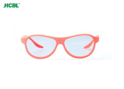 China Orange ABS Frame Disposable Passive Circular Polarized 3D Glasses For Adult Size for sale