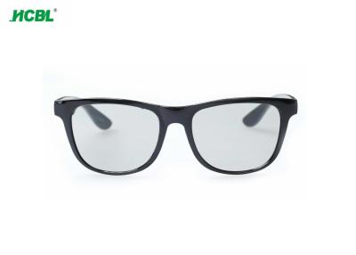 China Fashion Reuseable Black Frame Circular Polarized 3D Glasses Adult Size for sale