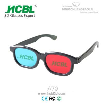 Chine Les ABS noirs encadrent le bleu rouge en verre de l'anaglyphe 3D pour la TV/verres 3D cyan à vendre