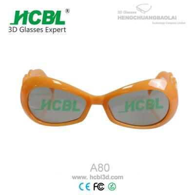 China Baby Size Circular Polarized Reald Kid 3D Glasses Yellow , Size 130*120*45mm for sale