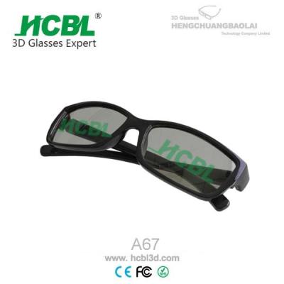 China Linear Polarized Black 3D Glasses for sale