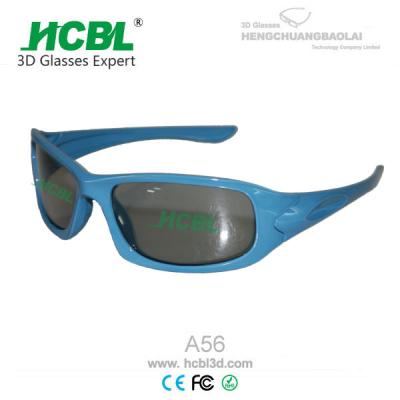 China Foldable Blue Big Master Image 3D Glasses For Computer / Movie 3D Glasses for sale