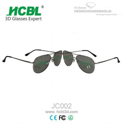 China Aviator Style Metal Frame RealD 3D Movie Glasses With Free 1C Logo Printing for sale