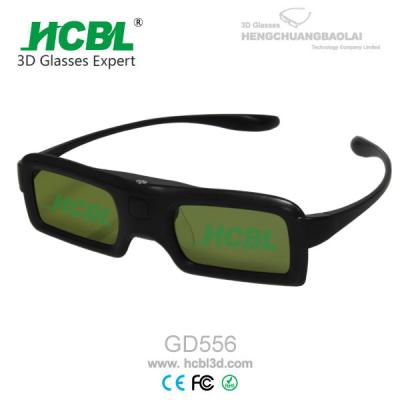 China DLP Link Universal Active Shutter 3D Glasses With Rechargable Battery / Logo Print for sale