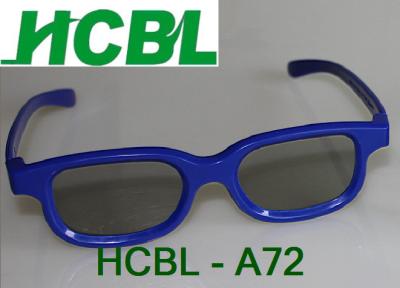 China Blue ABS Frame Chromadepth 3D TV Glasses With 0.26mm Thicken TAC Polarized Lens for sale