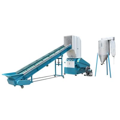 China Factory Tyrone 50hp 1200kg/h Cardboard Shredder Pet Bucket Plastic Crusher With Belt Conveyor for sale