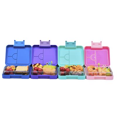 China New Cute Microwavable Approved Back To School Food Container Storage Box Kids Waterproof Bento Box Spoon Lunch Box for sale