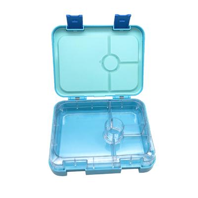 China Hotsale 4 Compartment Microwavable Lunch Box Bento Lunch Box Leakproof Amazon Food Container for sale