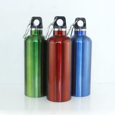 China Custom Logo Vacuum Single Wall Aluminum Water Bottle Viable for sale