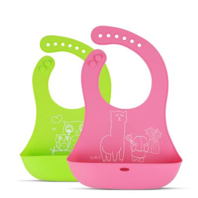 China BPA Free Silicone Baby Waterproof Bib BPA Free Let Children Eating At Ease for sale