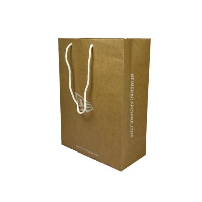 China Biodegradable Brown Paper Bag Logo Paper Bags Shopping Packaging Paper Grocery Bag With Handle for sale