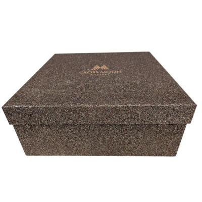 China Fashion Handmade Elegant Gift Cardboard Clothing Paper Box Bling Square Two Piece Gift Box for sale