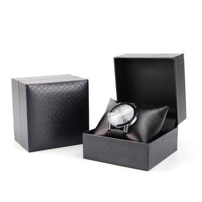 China Good Recycled Materials Selling Special Paper Watch Box Rings Bracelets Boxes Custom Packaging Luxury Watch Gift Boxes With Leather Pillow for sale