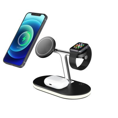 China Mobile Phone Competitive Price Wireless Charger Support Using Original 18w PD Fast Wireless Charger 3 In1 For Airpods Smartwatch Phone for sale