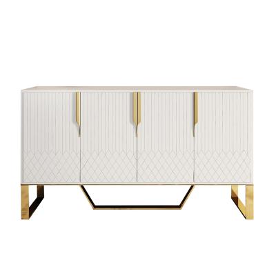 China Contemporary white luxury sideboard 3 modern European style canteen sideboard the side cabinet modern storage door for sale