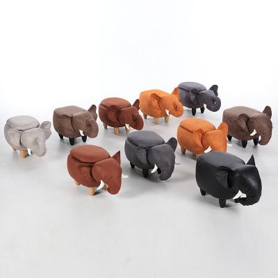 China Modern Modern Wooden Leg Storage Chairs Party Event Elephant Shape Animal Plush Stuffed Gaming Kids Chair for sale