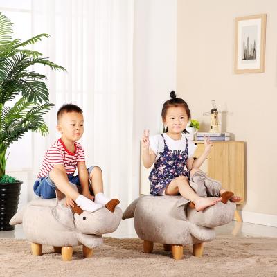 China Modern Indoor Comfortable Living Room Furniture Kids Leather Footstool Popular Animal Storage Ottoman for sale