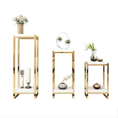 China 2020 Modern Fashion Show Shelf Display Double Layer Shelves For Home Simple Rattan Shelf for sale